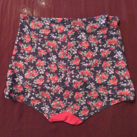 Sugar Doll | Size Large | Eliza Retro High Waisted Floral Swim Bikini Bottom - Picture 8 of 11